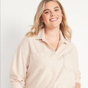 Old Navy Oversized Flannel Boyfriend Shirt